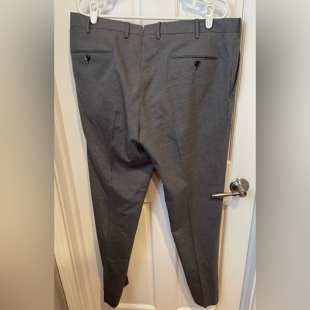Pt01 Gray Dress Wool Mens Pants 40-42 - Picture 4 of 5